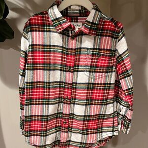 Hatley Red and White Plaid Shirt
